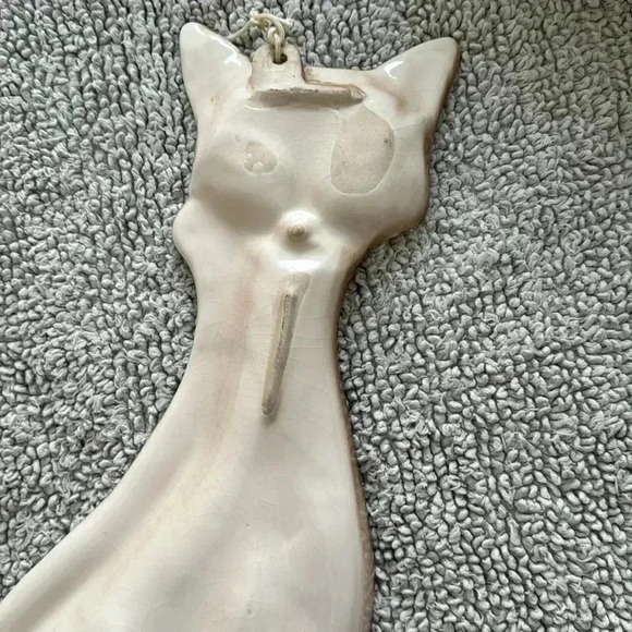 VTG 1960’s MCM 18” Made in CA Glazed Siamese Cat Wall Hanging/Tray - Picture 5 of 7